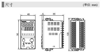 azbil数字显示调节器SDC35尺寸表