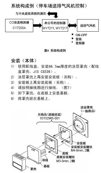 山武CY7200A1002浓度传感器安装图