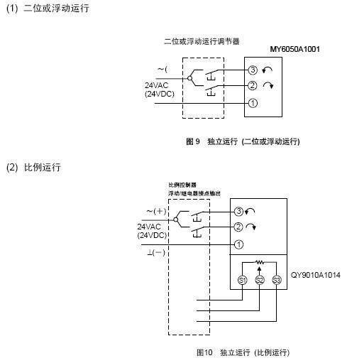 MY6050A风门执行器独立配线图
