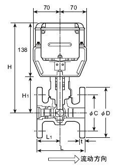 VY5110L0011 VY5110L0012 VY5110L0013电动阀尺寸图