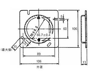 CY7101A1000室内浓度调节器尺寸图