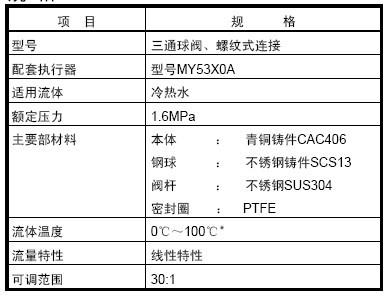 VY5302A三通调节阀规格